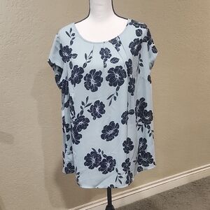 41 Hawthorn Blue Floral Blouse
